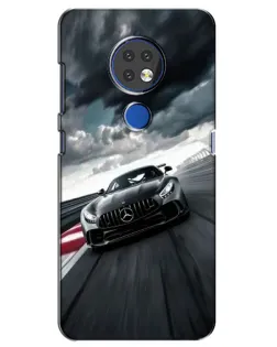 Чехол для Nokia 6.2 (2019) с картинкой «Гоночный Mercedes AMG»