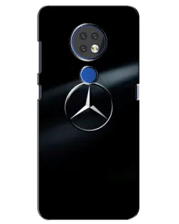 Чехол для Nokia 6.2 (2019) с картинкой «Mercedes на металле»