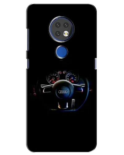 Чехол для Nokia 6.2 (2019) с картинкой «Салон Audi — руль»