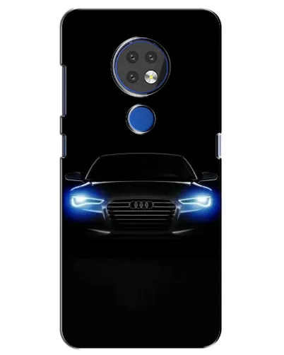 Чехол для Nokia 6.2 (2019) с картинкой «Audi в неоне»