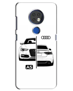 Чехол для Nokia 6.2 (2019) с картинкой «Audi — контрастный дизайн»