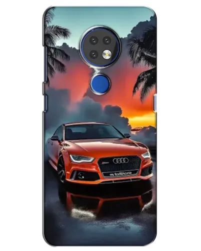 Чехол для Nokia 6.2 (2019) с картинкой «Audi — закат»