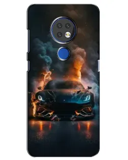 Чехол для Nokia 6.2 (2019) с картинкой «Lamborghini дымная эстетика»