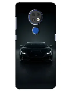 Чехол для Nokia 6.2 (2019) с картинкой «Черный Lamborghini Aventador»