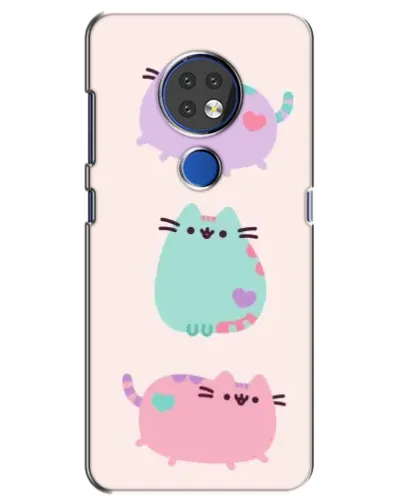 Чехол для Nokia 6.2 (2019) с картинкой «Pusheen трио»