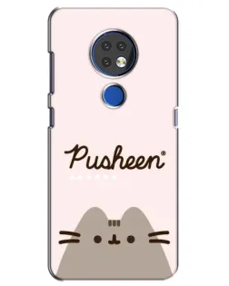 Чехол для Nokia 6.2 (2019) с картинкой «Pusheen логотип»