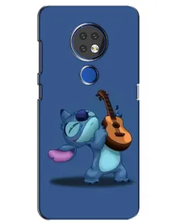 Чехол для Nokia 6.2 (2019) с картинкой «Стич с укулеле»