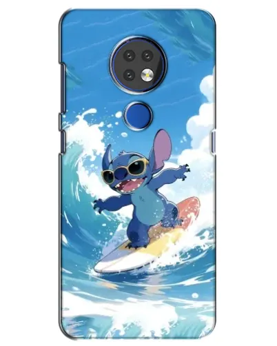 Чехол для Nokia 6.2 (2019) с картинкой «Стич на волне»