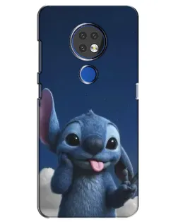 Чехол для Nokia 6.2 (2019) с картинкой «Стич в облаках»