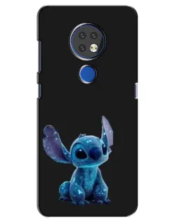 Чехол для Nokia 6.2 (2019) с картинкой «Стич на черном»