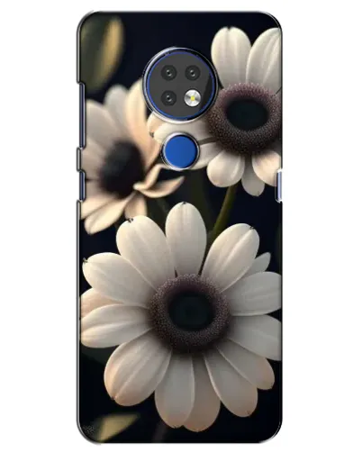Чехол для Nokia 6.2 (2019) с картинкой «Белые маргаритки макро»
