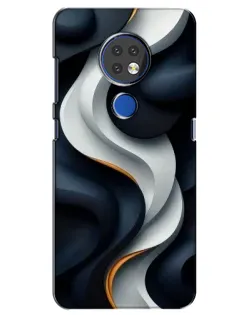 Чохол для Nokia 6.2 (2019) з картинкою «Об'ємні чорно-білі стрічки»