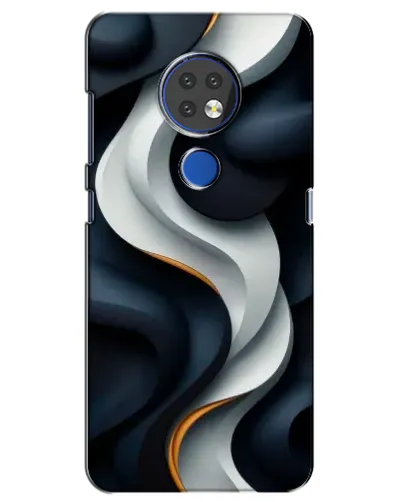 Чохол для Nokia 6.2 (2019) з картинкою «Об'ємні чорно-білі стрічки» Чохол для Nokia 6.2 (2019) з картинкою «Об'ємні чорно-білі стрічки»