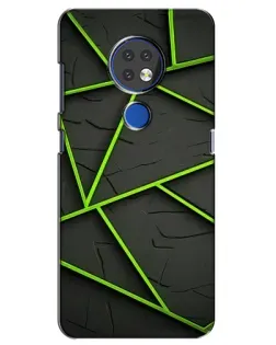 Чохол для Nokia 6.2 (2019) з картинкою «Зелені геометричні лінії»