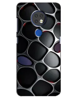 Чохол для Nokia 6.2 (2019) з картинкою «Об'ємна темна решітка»