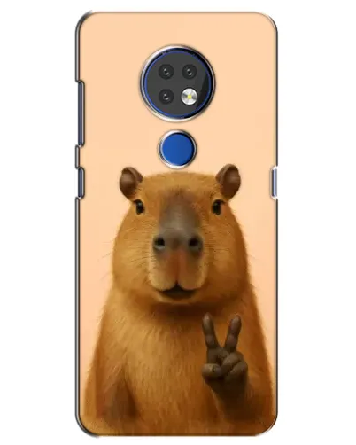Чехол для Nokia 6.2 (2019) с картинкой «Капибара виктория»