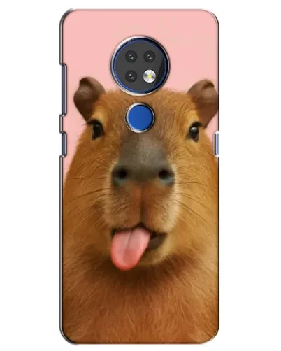Чехол для Nokia 6.2 (2019) с картинкой «Капибара с языком»