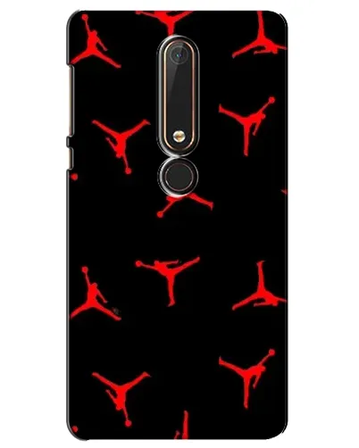 Чехол для Nokia 6 2018 с картинкой «Jordan Red Pattern»