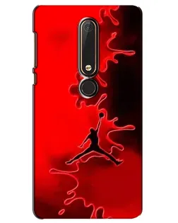 Чехол для Nokia 6 2018 с картинкой «Jordan Red Smoke»
