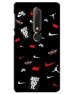 Чехол для Nokia 6 2018 с картинкой «Nike Mix Pattern»