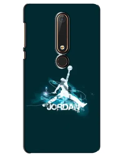 Чехол для Nokia 6 2018 с картинкой «Jordan Blue Fire»