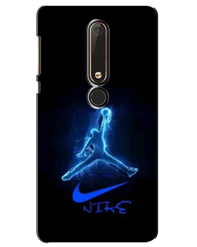 Чехол для Nokia 6 2018 с картинкой «Jordan Neon Blue»