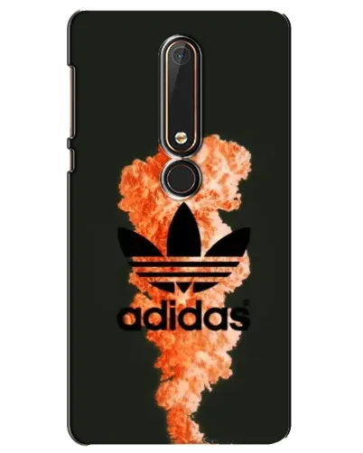 Чехол для Nokia 6 2018 с картинкой «Оранжевый дым Adidas»