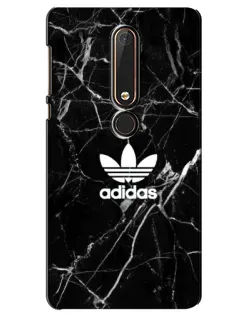 Чехол для Nokia 6 2018 с картинкой «Белый мрамор Adidas»