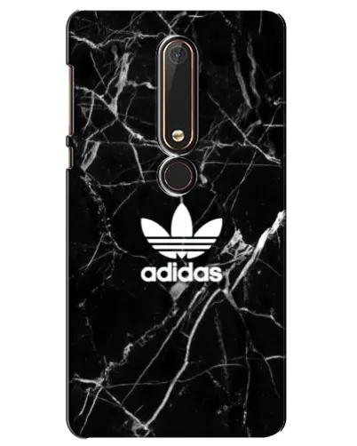Чехол для Nokia 6 2018 с картинкой «Белый мрамор Adidas»