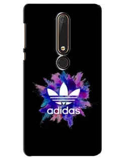 Чехол для Nokia 6 2018 с картинкой «Взрыв красок Adidas»
