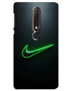 Чехол для Nokia 6 2018 с картинкой «Неоновый контур Nike» Чехол для Nokia 6 2018 с картинкой «Неоновый контур Nike»