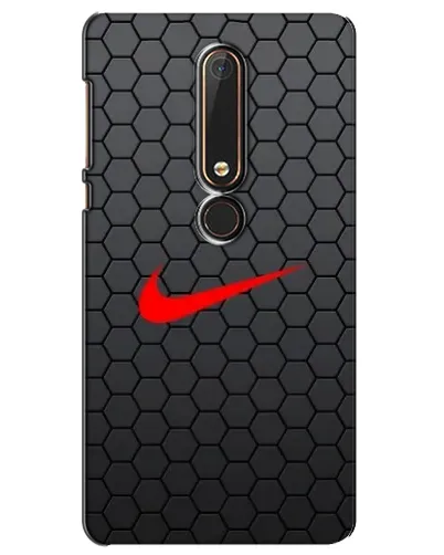Чехол для Nokia 6 2018 с картинкой «Nike — карбоновая сетка»
