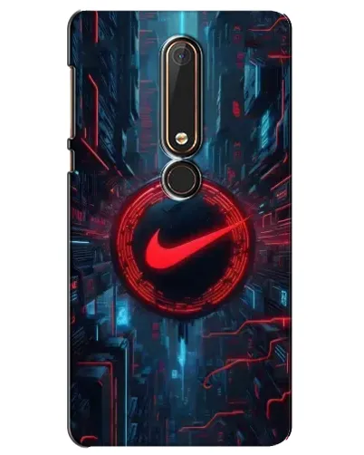 Чехол для Nokia 6 2018 с картинкой «Техногенный стиль Nike»