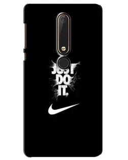 Чехол для Nokia 6 2018 с картинкой «Текстовый принт Nike»