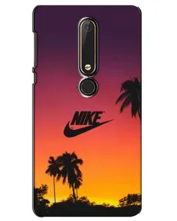 Чехол для Nokia 6 2018 с картинкой «Nike на закате солнца»