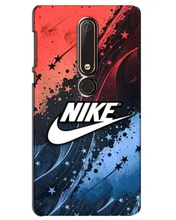 Чехол для Nokia 6 2018 с картинкой «Градиентный принт Найк»