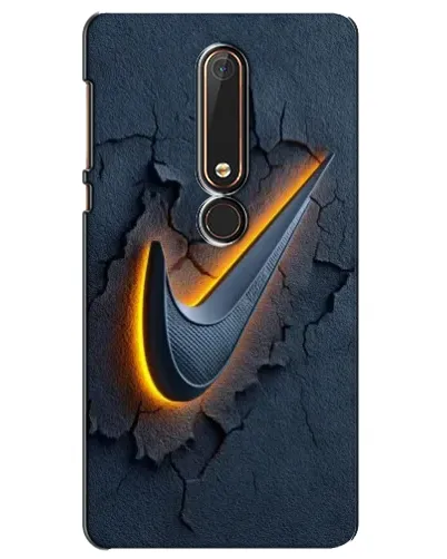 Чехол для Nokia 6 2018 с картинкой «Объемный логотип Найк»