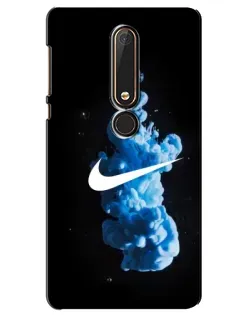 Чехол для Nokia 6 2018 с картинкой «Nike и синий дым»
