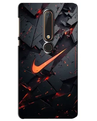 Чехол для Nokia 6 2018 с картинкой «Nike — эффект разломов»