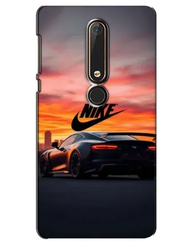 Чехол для Nokia 6 2018 с картинкой «Nike и суперкар»