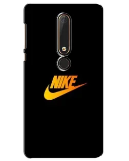 Чехол для Nokia 6 2018 с картинкой «Золотой логотип Nike»