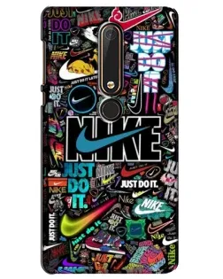 Чохол для Nokia 6 2018 з картинкою «Яскравий колаж Nike»