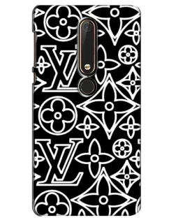 Чехол для Nokia 6 2018 с картинкой «Черно-белый узор LV» Чехол для Nokia 6 2018 с картинкой «Черно-белый узор LV»