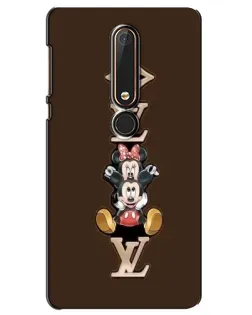 Чехол для Nokia 6 2018 с картинкой «LV и Микки Маус»
