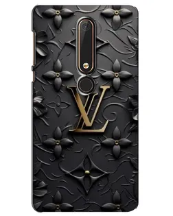 Чехол для Nokia 6 2018 с картинкой «Кожаная текстура LV»