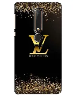 Чехол для Nokia 6 2018 с картинкой «LV — золотые искры»