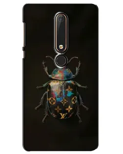 Чехол для Nokia 6 2018 с картинкой «LV — мраморный принт»