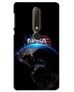 Чехол для Nokia 6 2018 с картинкой «Земля из космоса NASA»