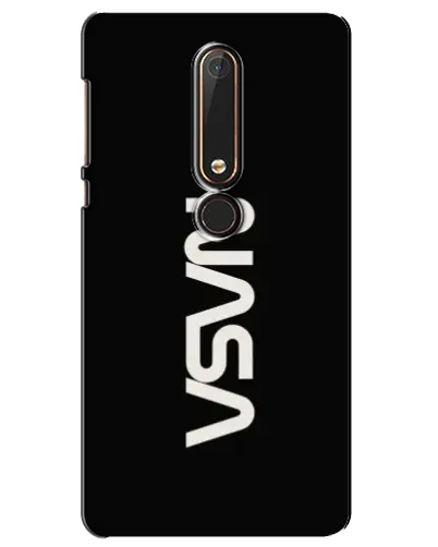 Чехол для Nokia 6 2018 с картинкой «NASA — вертикальный логотип»