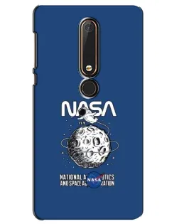 Чехол для Nokia 6 2018 с картинкой «NASA — лунная миссия»
